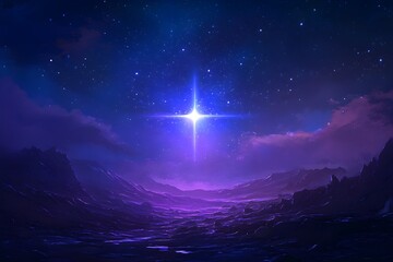 polar star in the sky. generative ai.