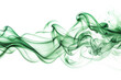 © khaledSaifulllah - Green smoke wave. Green abstract wave flow isolated on white background as transparent. PNG. AI GENERATED