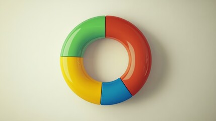 Poster - Colorful Ring Shape on Neutral Background