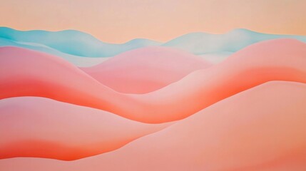 Fototapete - Serene Abstract Landscape in Soft Pastel Hues