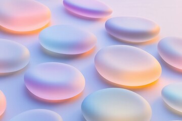 Poster - Modern abstract background featuring smooth gradient ovals arranged in a visually appealing pattern