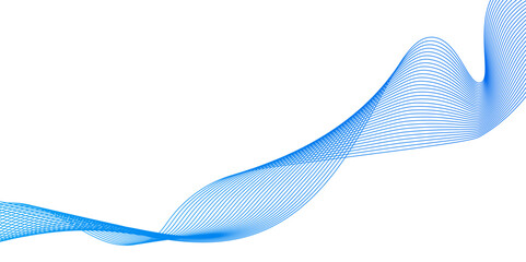 Poster - abstract background with blue wave lines on white.blue minimal round lines abstract background.abstr