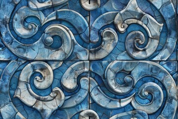 Poster - a close-up view of a tile with intricate design