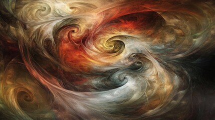 Aufkleber - Swirling Abstract Patterns in Earthy Tones