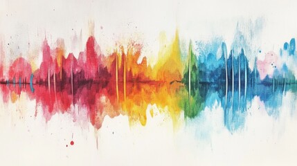 Aufkleber - Vibrant Abstract Sound Wave Art for Creative Projects