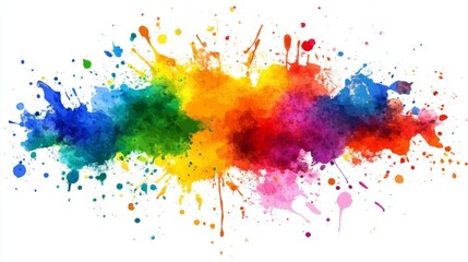 Aufkleber - Vibrant Splash of Colorful Paints and Ink