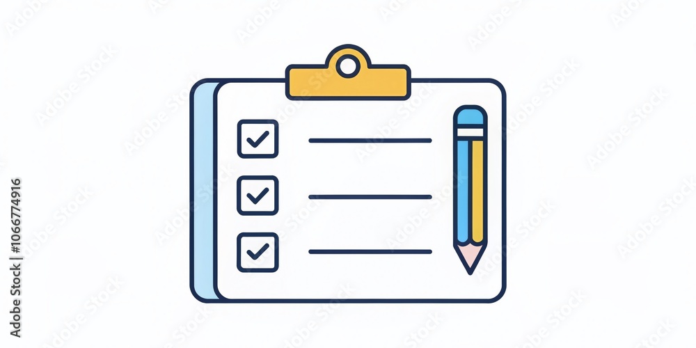 Work List Line Icon for Productivity and Organization - Minimalist ...
