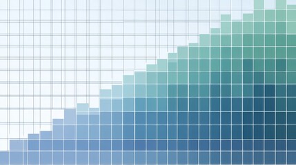 Fototapete - abstract blue green gradient chart background