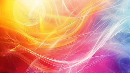 Wall Mural - Vivid swirl of warm and cool colors creating a harmonious abstract background for digital art and vibrant creative projects.