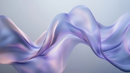 Poster - soft flowing silk fabric gracefully drapes with a gentle wave pattern under soft lighting in a studi