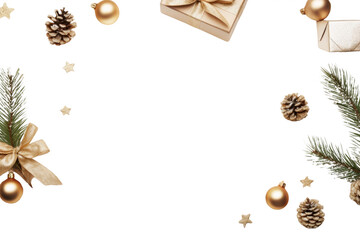Wall Mural - png christmas gift box white background.