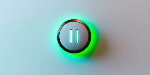 Poster - A glowing green button with the number eleven on it
