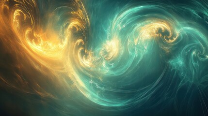 Poster - A captivating modern abstract background that highlights a fractal flame graphic,