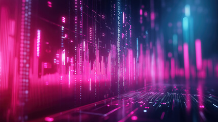 Poster - Recession data animation illustrating negative trends in business economy and finance