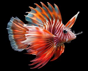 Lionfish. Stunning Red Lionfish in Tropical Marine Life Underwater