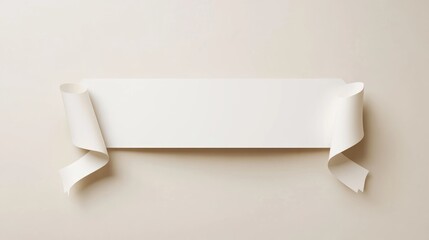 Aufkleber - Blank White Banner Design Isolated on a Light Background