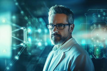 Poster - Innovation health and medical research healthcare and medicine concept generative AI