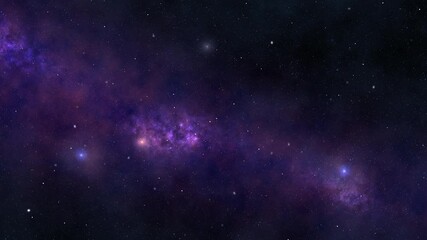 Canvas Print - 4k animation of milky way and falling meteors in a starry night sky.