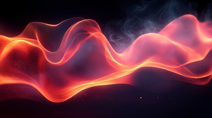 Poster - On a dark blue background, colorful dots and wavy lines are displayed.