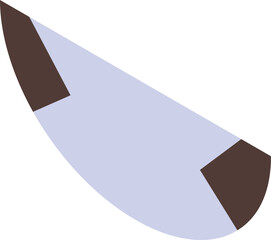 Poster - Minimalist abstract design featuring a light blue elliptical shape with two brown rectangles, creating a simple yet intriguing visual