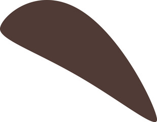 Poster - Minimalist brown shape on a white background, evoking simplicity and modern aesthetics