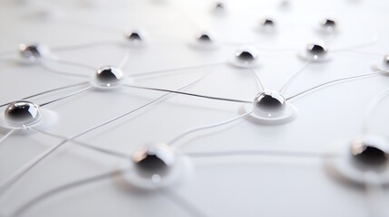 Poster - transistor structure with interconnected nodes and energy particles visually flowing between