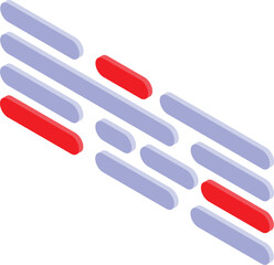 Poster - Intertwined red and purple oblong shapes form a dynamic, abstract design with a sense of movement and rhythm