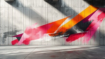 Poster - Urban Graffiti Art on Concrete Wall
