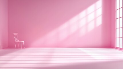 Aufkleber - A delicate pink background illuminated by soft studio lights, creating a calm setting for artistic projects, social media content, or personal branding.