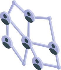 Poster - Connected people in a network representing teamwork, collaboration, and social media connections