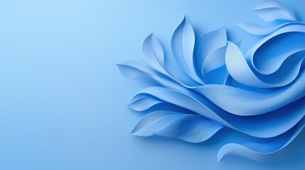 Poster - A captivating cool blue background featuring intricate patterns, ideal for enhancing artistic projects, presentations, and creative marketing materials.