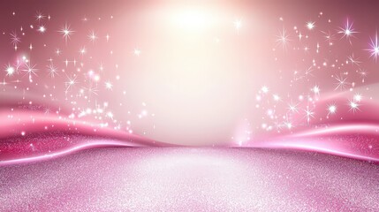 Poster - A dazzling pink glitter background that sparkles with light, perfect for party invitations, festive branding, and creative visual content.