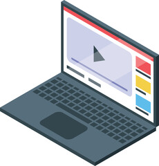 Poster - Streaming video service website interface displayed on a laptop screen, offering online entertainment and content viewing