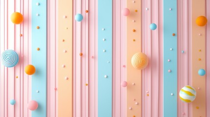 Poster - A vibrant pink backdrop adorned with playful patterns, ideal for creative photography, children's events, and fun branding projects.