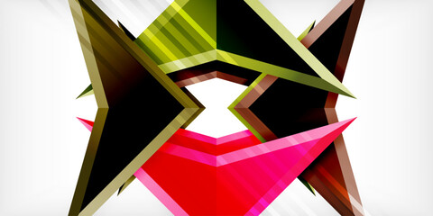 Poster - Abstract background color triangles and arrows composition. Vector Illustration For Wallpaper, Banner, Background, Card, Book Illustration, landing page