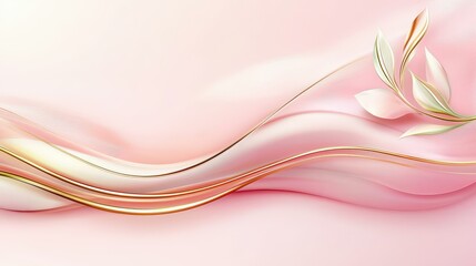Poster - A sleek pink background with minimalist metallic accents, creating a clean and modern look for professional branding or artistic presentations.
