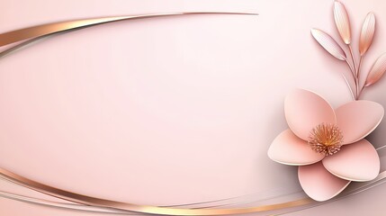 Poster - A sleek pink background with minimalist metallic accents, creating a clean and modern look for professional branding or artistic presentations.