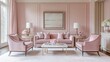 © Agus - A Luxurious Living Room with Pink Furniture and Accents