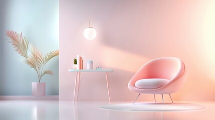 Poster - A homey office background featuring soft furnishings, personal items, and inviting colors, ideal for promoting a comfortable and creative workspace.