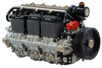 Aufkleber - A Close-Up View of a Powerful, Modern Internal Combustion Engine