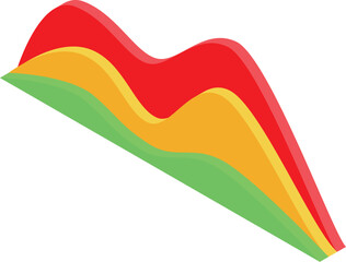 Poster - Vibrant isometric lines illustrate data flow and analysis, creating a dynamic visual representation of trends