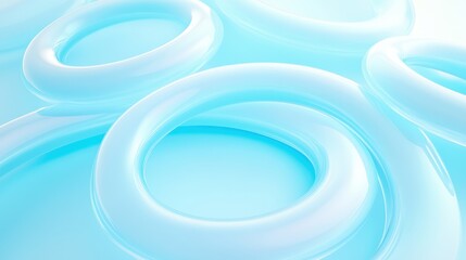 Wall Mural - a series of blue circles that are arranged in a spiral pattern