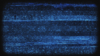 Wall Mural - A digital style background texture with data glitch and interference effects.