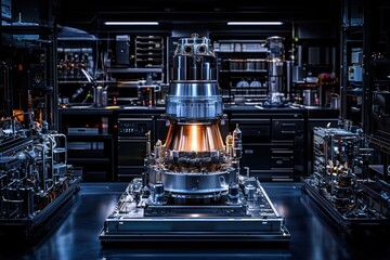 Poster - Futuristic Machine in a Modern Laboratory