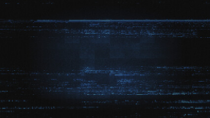 Wall Mural - A background texture with data glitch and interference effects.