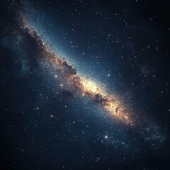 Wall Mural - A silhouette seamlessly transforms into a star constellation against a dark sky