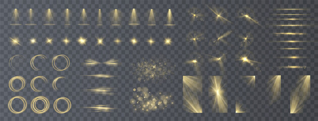 Wall Mural - light yellow star, soft sunny sparkle. blue flash and white light. sparkle, dust, line, solar flare,