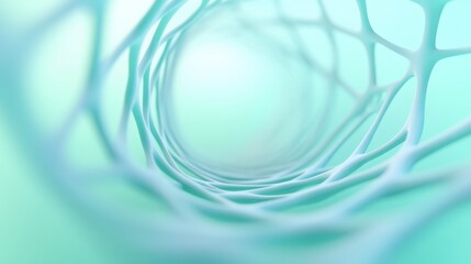 Wall Mural - a spiral of green and white lines that look like a net