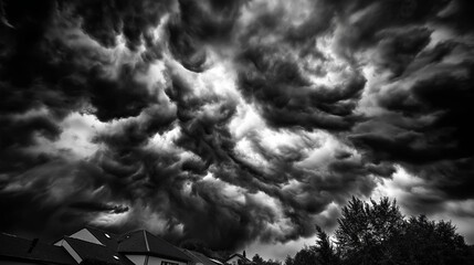 Poster - Stormy Sky with Dramatic Cloud Formation