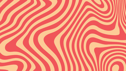 Wall Mural - abstract background groovy waves pattern retro cute fun style